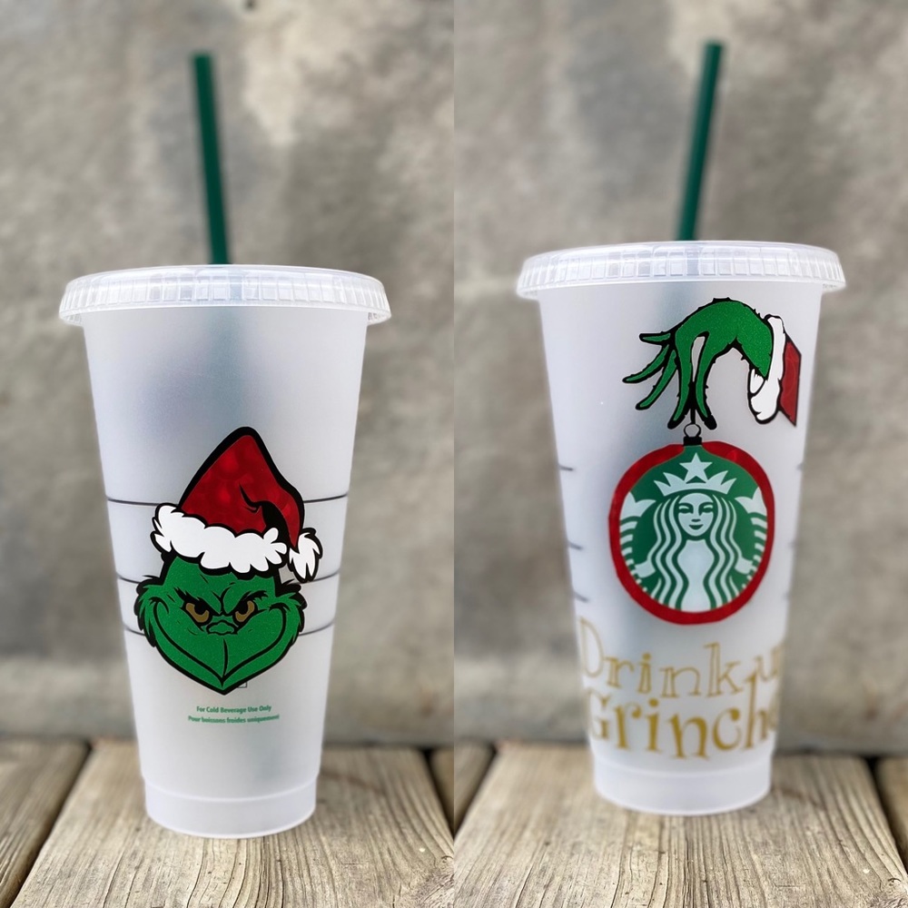 Custom grinch cup